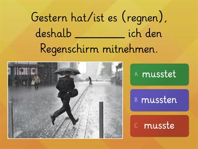 Deutsch A2 / wollte, musste, konnte