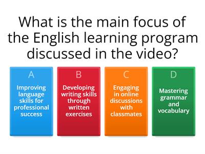 About the course English for Career Development