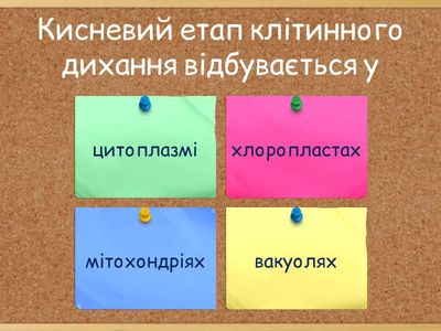 Клітинне дихання 9 клас