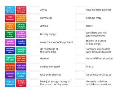 Idioms - revision