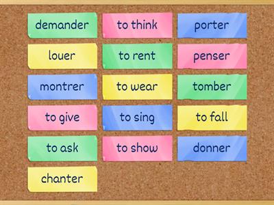 ER verbs montrer - chanter