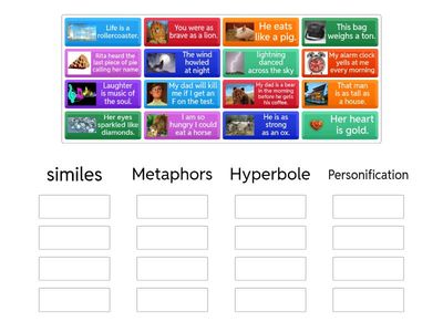  figurative language similes, metaphors, hyperbole, personification