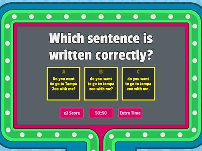 Sentence-Punctuation and Capitalization
