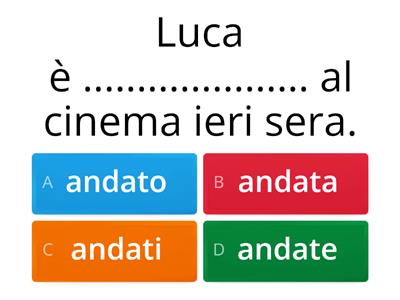 PASSATO PROSSIMO CON L'AUSILIARE ESSERE