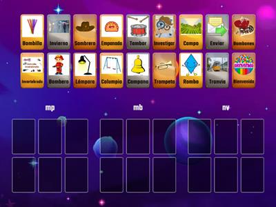  Combinaciones "mp, mb & nv"