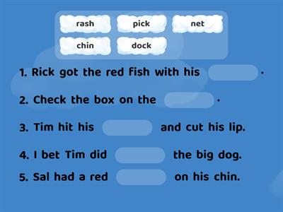 1.3 AB Sentences P. 38 Missing Word