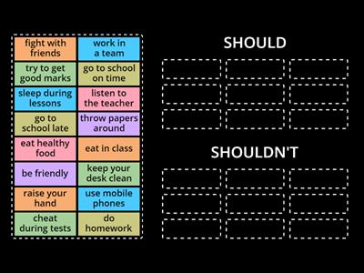 School Rules - You SHOULD/SHOULDN'T...