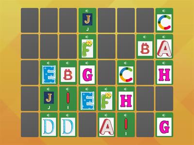Alphabet memory game A-Z