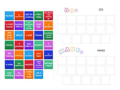 collocations - do vs make 