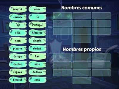 Nombres comunes y propios