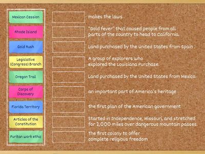4th History Test 3 - Terms