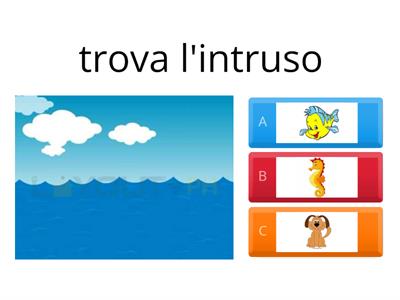 //Preschool online-TROVA L'INTRUSO AL MARE