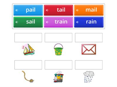 Long 'a' Words Practice (2)  'ai' in the Middle