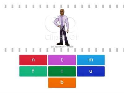 t,b,f,n,m,i,u Matching letters to key word pictures 