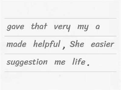 B1 / B1+ Sentence unscrambling