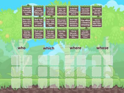 Find the correct relative pronoun.