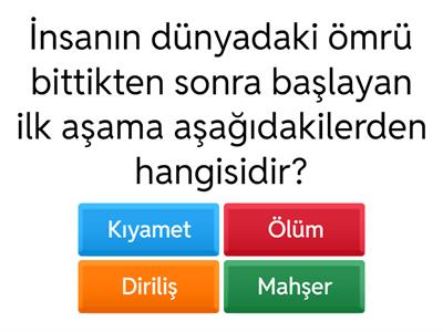 7.Sınıf Din Kültürü Ahiret Hayatının Aşamaları