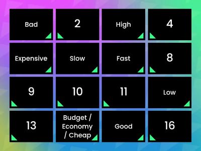 Competition Vocabulary Matching Activity