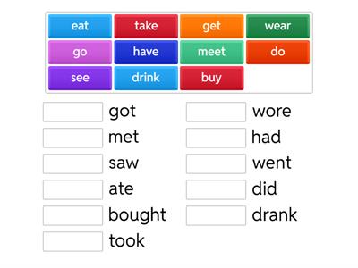 Link 5 unit 7 irregular verbs