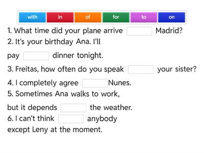 Verb + prepositions (EF - Preintermediate)