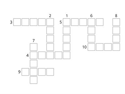 OPPOSITES CROSSWORD.Scrivi l'aggettivo contrario