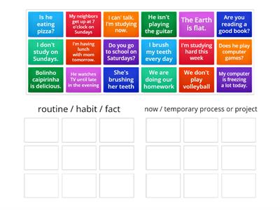 Present Continuous/Present Simple