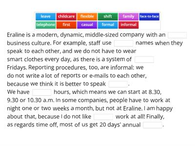 Cultures at the office (Review 10-12)