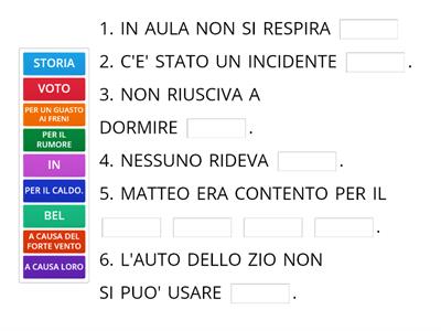 ANALISI LOGICA: COMPL. DI CAUSA 