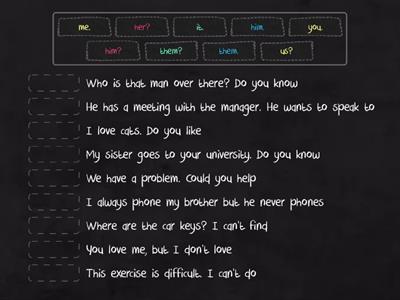 EF A1 - 7B: Object Pronouns