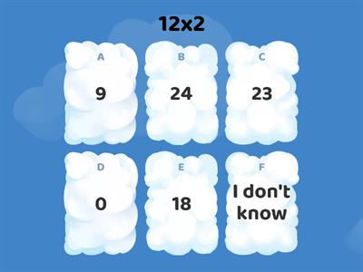 12 times table