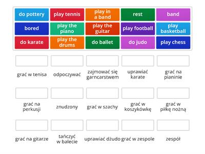 Unit 1 - Phrases with do and play - ECA1+