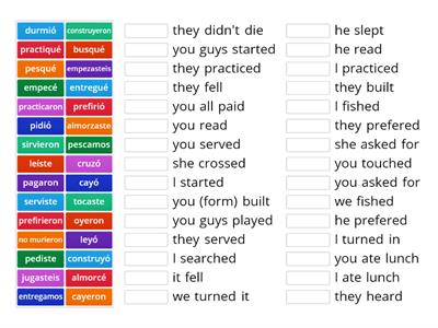 Mixed preterit (con inglés)