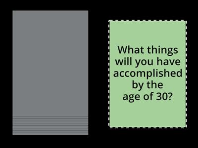 Future continuous , future perfect