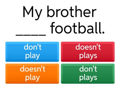 Present Simple Negative