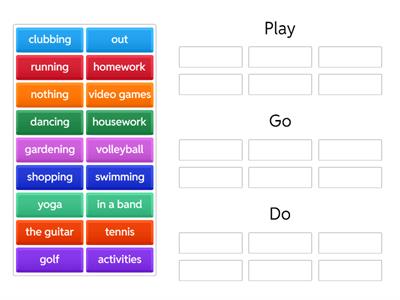 6C. Weekend activities