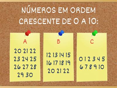  ORDEM CRESCENTE E DECRESCENTE ASSINALAR A RESPOSTA CORRETA