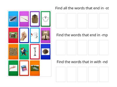 1 Matching Ending Blends  Phonological Awareness 