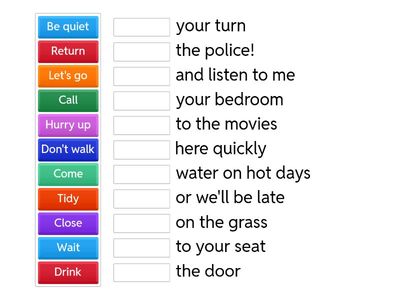 Match the Imperatives