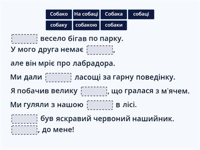 Відмінки іменника