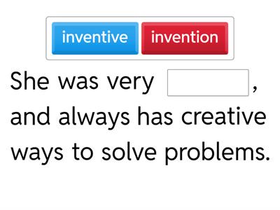 Suffixes 1 Sentence Completion