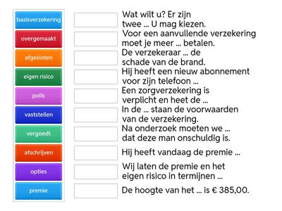 Thema 4 - taak 4 - woorden (Link A2-B1)