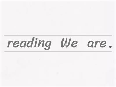Scrambled Sentences - am/is/are & there is/there are