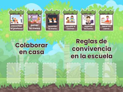 Las reglas de convivencia y la colaboración.