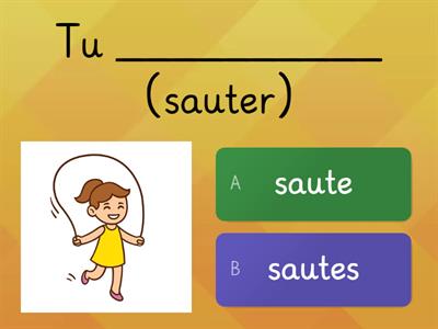 Conjugaison du verbe (je/tu/il/elle)