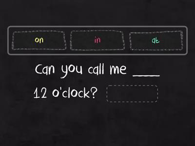 Prepositions of time 