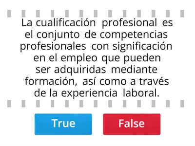 EJERCICIO: ESTRUCTURA DE LA FORMACIÓN PROFESIONAL