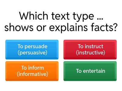 Purpose of Text Quiz