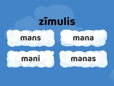 Piederības vietniekvārdi - mans, tavs