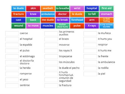 3.01 Vocabulario: En el hospital