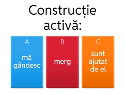 construcții active, reflexive, pasive